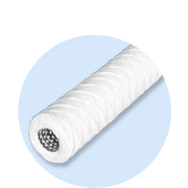 Cotton string wound filter cartridge