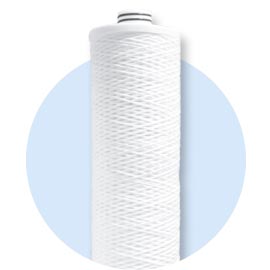 High flow string wound filter cartridge